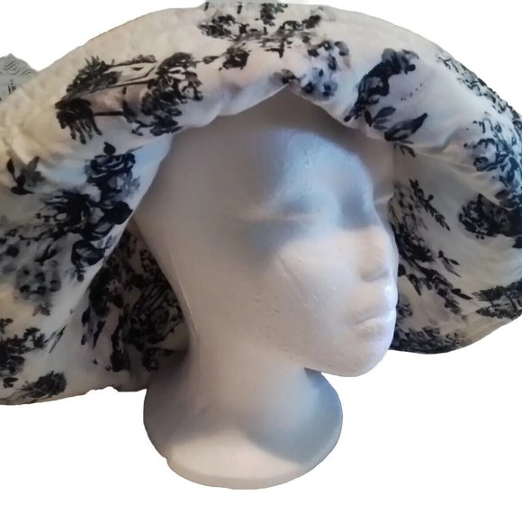 Lack And White Hat Large Rim Romantic 1900 Century Sean One Of A Kind H - Picture 5 of 16